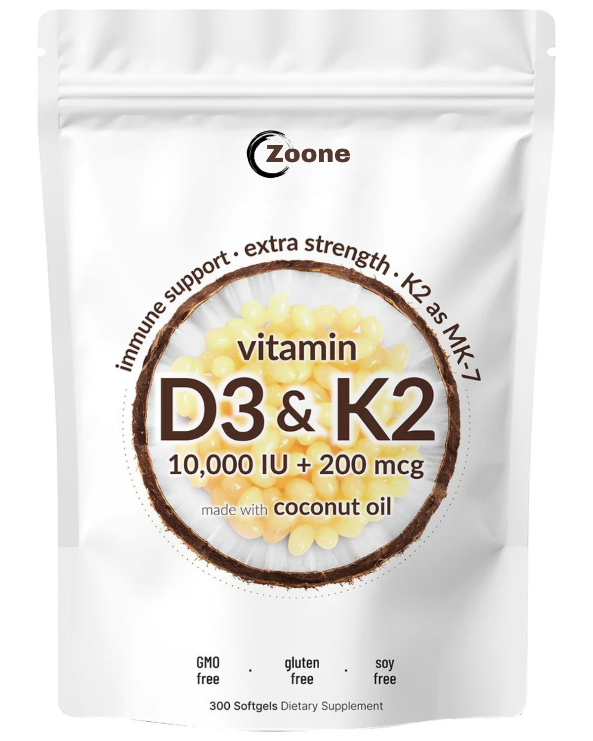 Vitamin D3 & K2 Supplement Softgels